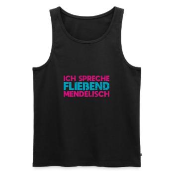 Ich Spreche Fließend Mendelisch - Männer Premium Bio Tank Top - Schwarz - Vorne - Michal (187cm)