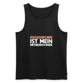 Regenwurm Ist Mein Mitbewohner - Männer Premium Bio Tank Top - Schwarz - Vorne - Michal (187cm)