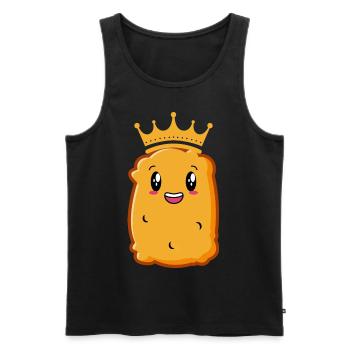 Chicken Nuggets Fast Food Lustiger Spruch - Männer Premium Bio Tank Top - Schwarz - Vorne - Michal (187cm)