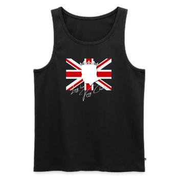 Britischer König Krönung Charles England Flagge - Männer Premium Bio Tank Top - Schwarz - Vorne - AI Model Male 178 light (178cm)