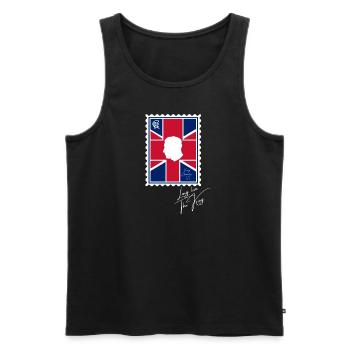 Britischer König Krönung Charles England Flagge - Männer Premium Bio Tank Top - Schwarz - Vorne - AI Model Male 178 light (178cm)