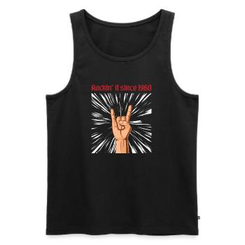 Rockin it depuis 1960 Heavy Metal Birthday Greeting - Débardeur bio Premium Homme - noir - Devant - Michal (187cm)