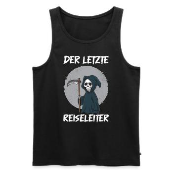 Der letzte Reiseleiter Sensenmann - Männer Premium Bio Tank Top - Schwarz - Vorne - AI Model Male 178 light (178cm)