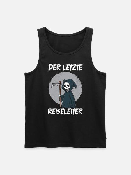 Der letzte Reiseleiter Sensenmann - Männer Premium Bio Tank Top - Schwarz