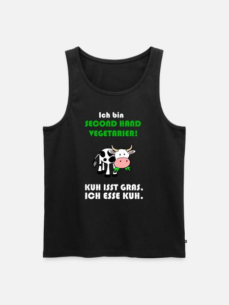Cow vegetarian - Men's Premium Organic Tank Top - black