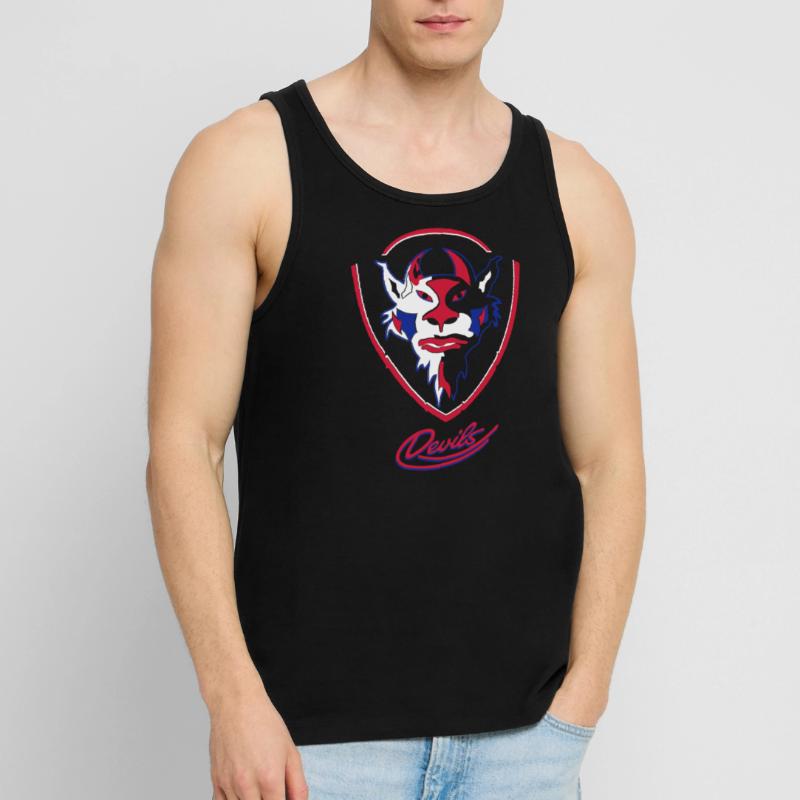 Devils visuels logo avec Devils Script Débardeur bio Premium Homme