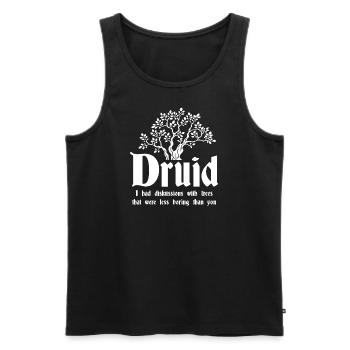 Pen and paper druide - Männer Premium Bio Tank Top - Schwarz - Vorne - AI Model Male 178 light (178cm)