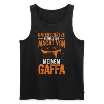 Bühne TV Theater Techniker Gaffa Geschenk - Männer Premium Bio Tank Top - Schwarz - Vorne - Michal (187cm)