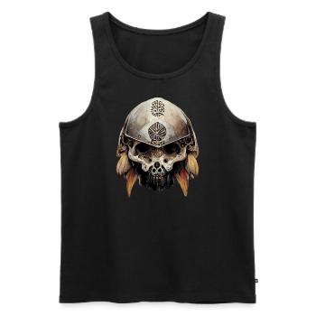 Viking Warriors - Men's Premium Organic Tank Top - black - Front - AI Model Male 178 light (178cm)