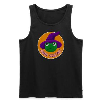 witch approved halloween - Männer Premium Bio Tank Top - Schwarz - Vorne - AI Model Male 178 light (178cm)