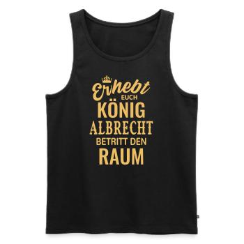 Name Albrecht Geschenk Geburtstag lustig König - Männer Premium Bio Tank Top - Schwarz - Vorne - Michal (187cm)