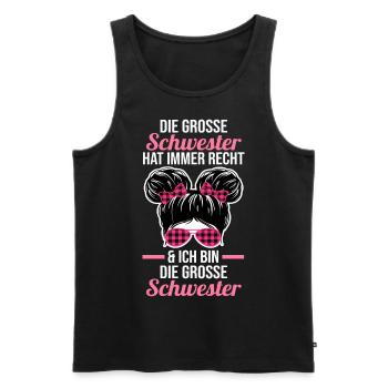 Geschwister Familie Schwestern Schwester - Männer Premium Bio Tank Top - Schwarz - Vorne - Michal (187cm)