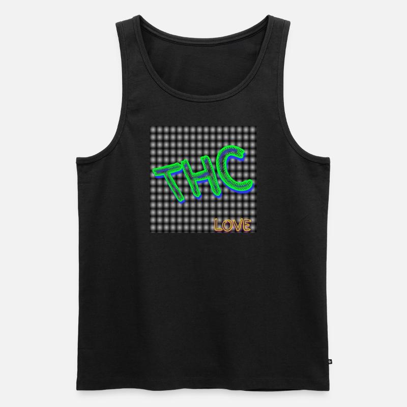 THC - LOVE - Abbild - 2023 - Männer Premium Bio Tank Top - Schwarz
