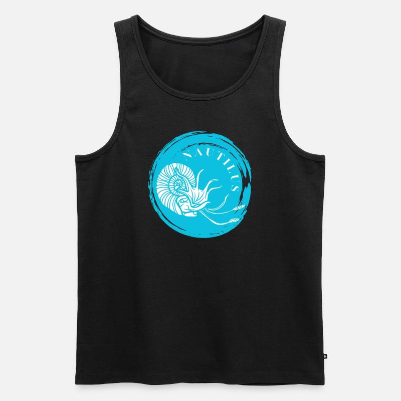 NAUTILUS - TIEFSEE - PERLBOOT - TINTENFISCH - Männer Premium Bio Tank Top - Schwarz