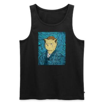 Cat Lovers i love Cat animal lovers - Männer Premium Bio Tank Top - Schwarz - Vorne - Michal (187cm)