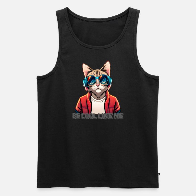 be cool like me - Männer Premium Bio Tank Top - Schwarz