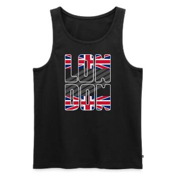 London, England, United Kingdom Travel - Men's Premium Organic Tank Top - black - Front - Michal (187cm)