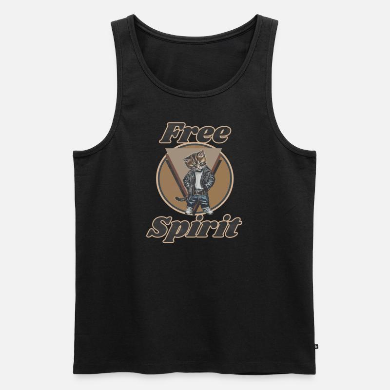 : Wie eine Katze. - Männer Premium Bio Tank Top - Schwarz