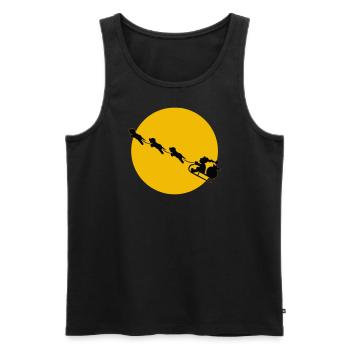 PinoRudi2 - Männer Premium Bio Tank Top - Schwarz - Vorne - AI Model Male 178 light (178cm)