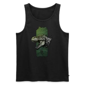 Majestätischer Tyrann: Epischer Tyrannosaurus - Männer Premium Bio Tank Top - Schwarz - Vorne - AI Model Male 178 light (178cm)
