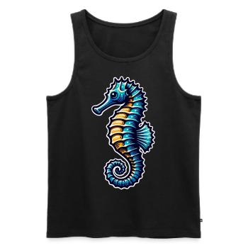 Seepferd Seepferdchen - Männer Premium Bio Tank Top - Schwarz - Vorne - AI Model Male 178 light (178cm)