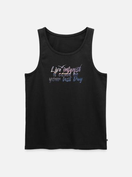 Live Intense - Männer Premium Bio Tank Top - Schwarz