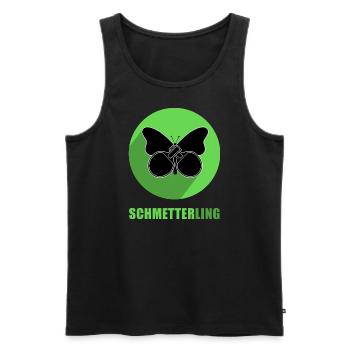 Smash-Schmetterling Geschenk für Tischtennisfreund - Männer Premium Bio Tank Top - Schwarz - Vorne - Michal (187cm)