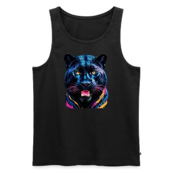 Tigre - Débardeur bio Premium Homme - noir - Devant - Michal (187cm)