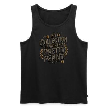 Coin Collecting – Meine Sammlung ist wertvoll - Männer Premium Bio Tank Top - Schwarz - Vorne - AI Model Male 178 light (178cm)