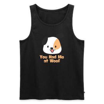 Du hattest mich am Wuff - Männer Premium Bio Tank Top - Schwarz - Vorne - Michal (187cm)