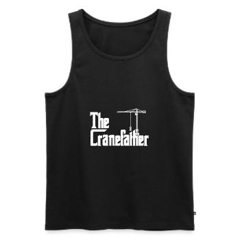 The Cranefather Kranführer Kran Crane Operator - Männer Premium Bio Tank Top - Schwarz - Vorne - AI Model Male 178 light (178cm)