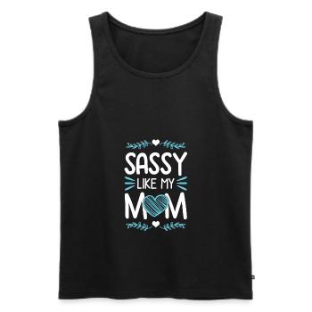 Bébé maman maman - Débardeur bio Premium Homme - noir - Devant - Michal (187cm)