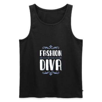 fashion diva - Men's Premium Organic Tank Top - black - Front - Michal (187cm)