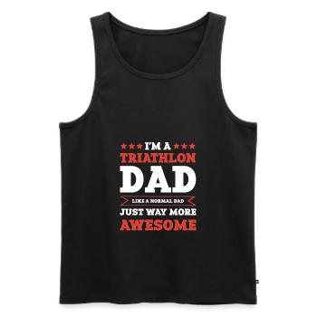 Triathlon papa papa - Débardeur bio Premium Homme - noir - Devant - Michal (187cm)