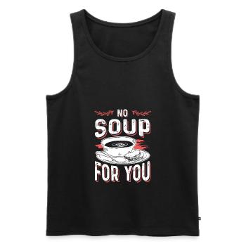 suppe lecker - Männer Premium Bio Tank Top - Schwarz - Vorne - AI Model Male 178 light (178cm)