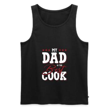 dad papa cook - Men's Premium Organic Tank Top - black - Front - Michal (187cm)