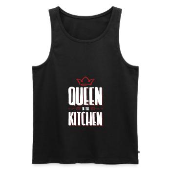kitchen queen - Men's Premium Organic Tank Top - black - Front - AI Model Male 178 light (178cm)