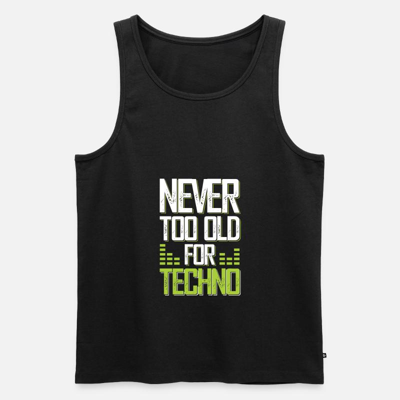 techno music - Männer Premium Bio Tank Top - Schwarz