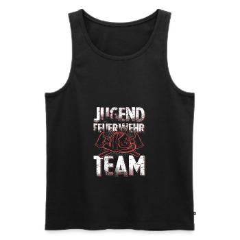 Feuerwehr Team jugend - Männer Premium Bio Tank Top - Schwarz - Vorne - Michal (187cm)