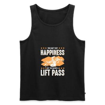 happy ski skiing - Men's Premium Organic Tank Top - black - Front - Michal (187cm)