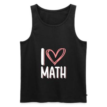 I love math - Men's Premium Organic Tank Top - black - Front - Michal (187cm)