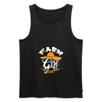 farm girl girl - Men's Premium Organic Tank Top - black - Front - Michal (187cm)