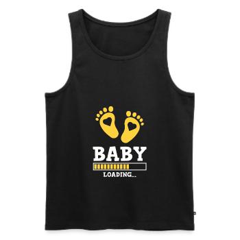 bébé loading spruch - Débardeur bio Premium Homme - noir - Devant - Michal (187cm)