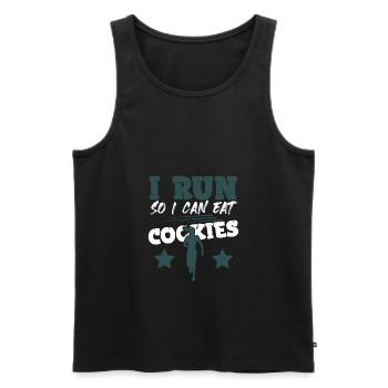 ich renne kekse - Männer Premium Bio Tank Top - Schwarz - Vorne - Michal (187cm)