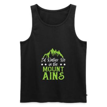 mountains mountains - Men's Premium Organic Tank Top - black - Front - Michal (187cm)