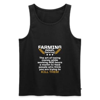 farming farmer - Men's Premium Organic Tank Top - black - Front - Michal (187cm)