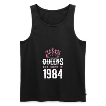 born in 1984 - Men's Premium Organic Tank Top - black - Front - Michal (187cm)