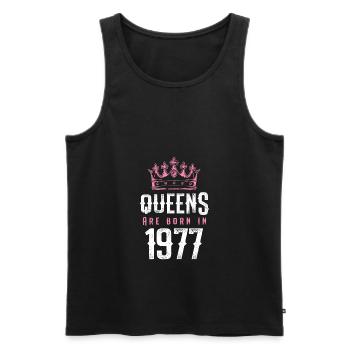 born in 1977 - Men's Premium Organic Tank Top - black - Front - Michal (187cm)