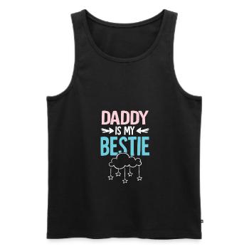 Bébé papa - Débardeur bio Premium Homme - noir - Devant - Michal (187cm)