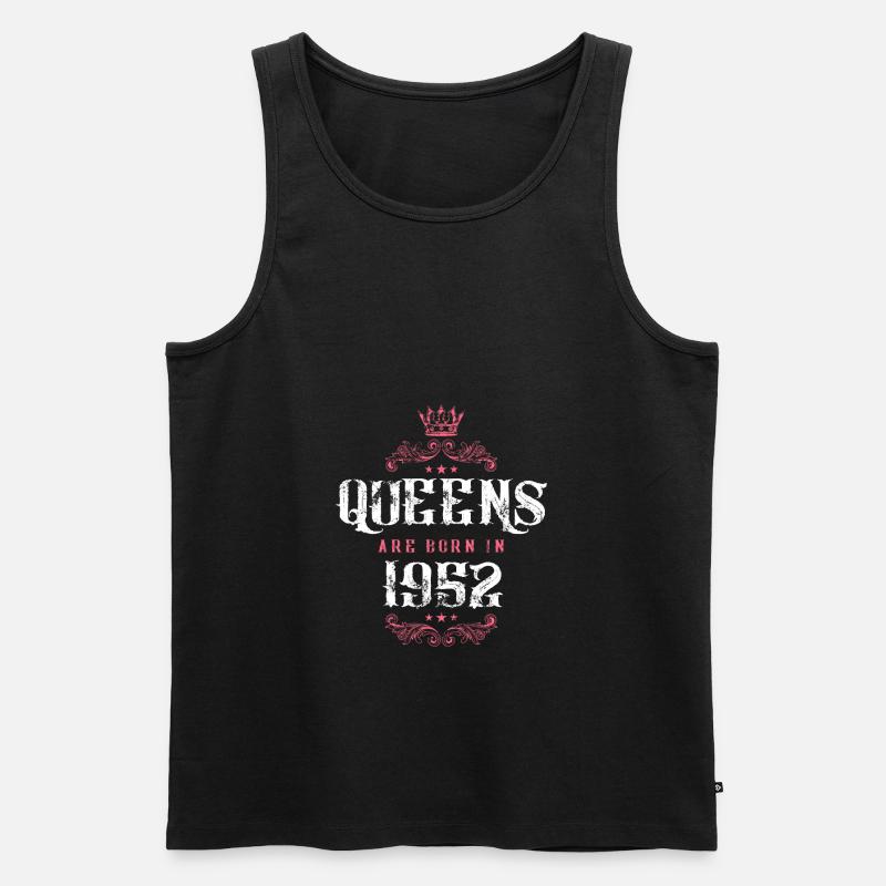 born in 1952 - Männer Premium Bio Tank Top - Schwarz